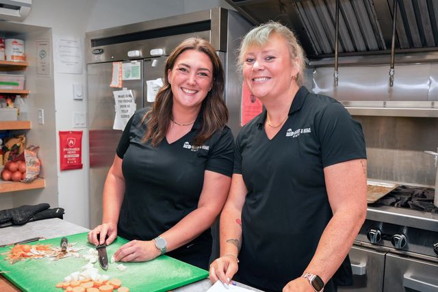 Meghan and Mary-Jane in the Shelter Nova Scotia kitchen